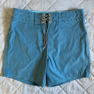 Birdwell Beach Britches Board Shorts Mens 29 Blue USA Made Cali Surf Swim Trunks